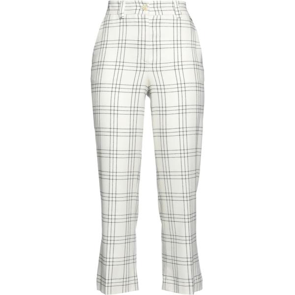 pantaloni Twinset bianco a quadri
