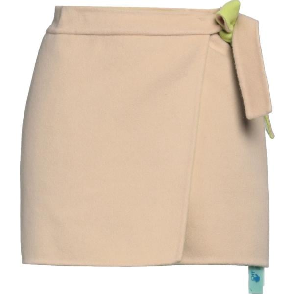 minigonne Off-White™ marrone tinta unita