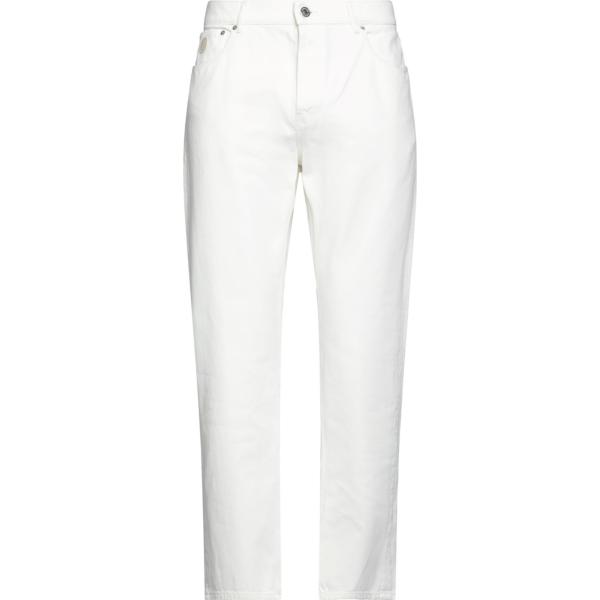 pantaloni Trussardi bianco tinta unita