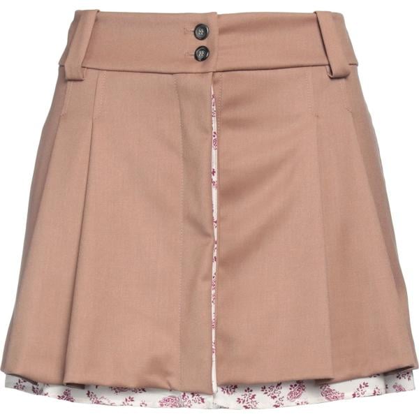 minigonne Pinko marrone tinta unita