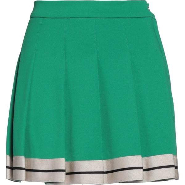 minigonna da donna in verde scuro a righe corto Palm Angels