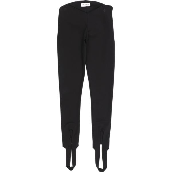 Leggings da donna in nero pece senza tasche a vita bassa con zip The Attico