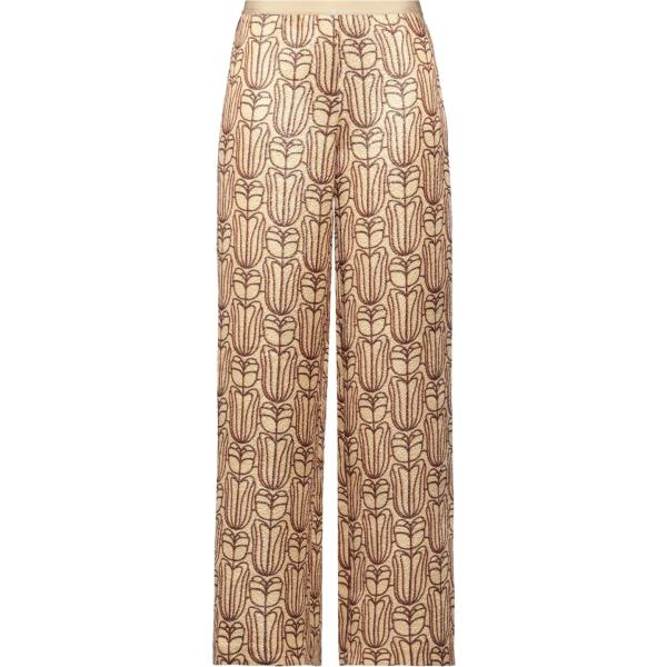 pantaloni Siyu marrone a fiori
