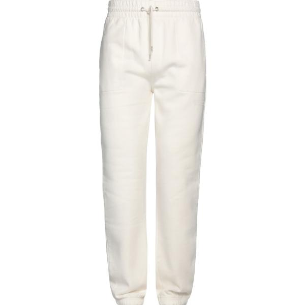 pantaloni Maison Kitsuné bianco tinta unita
