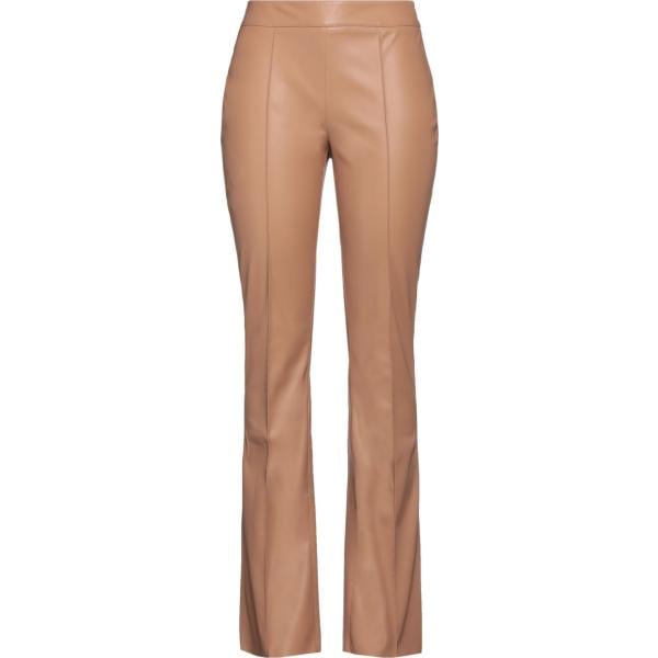 pantaloni Mem.js marrone tinta unita