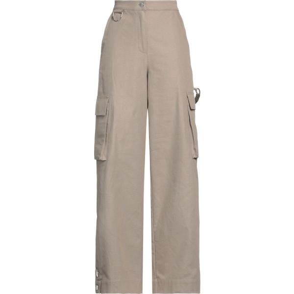 Pantaloni cargo da donna in beige sabbia a vita alta con zip in cotone organico Remain Birger Christensen Remain Birger Christensen