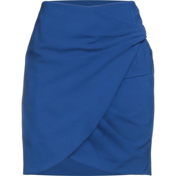 Minigonna da donna in blu scuro corto con zip in lana Dondup Dondup