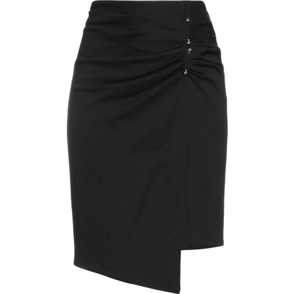 Minigonna da donna in nero pece corto con zip in viscosa Dondup Dondup