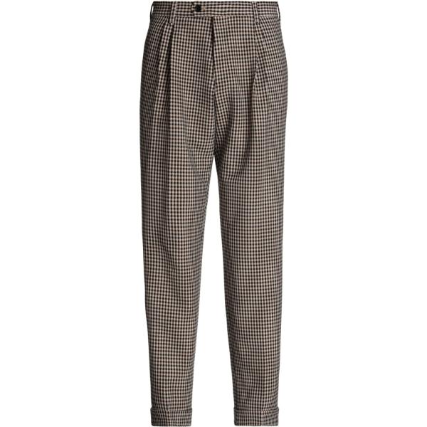 pantaloni Boss marrone a quadri