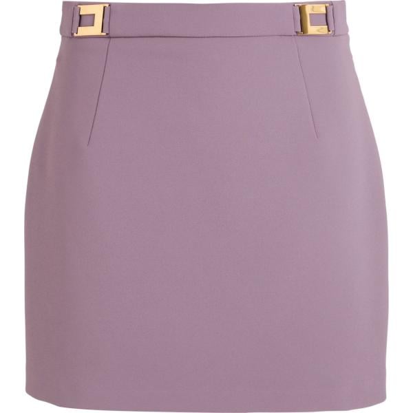 minigonne Elisabetta Franchi viola tinta unita