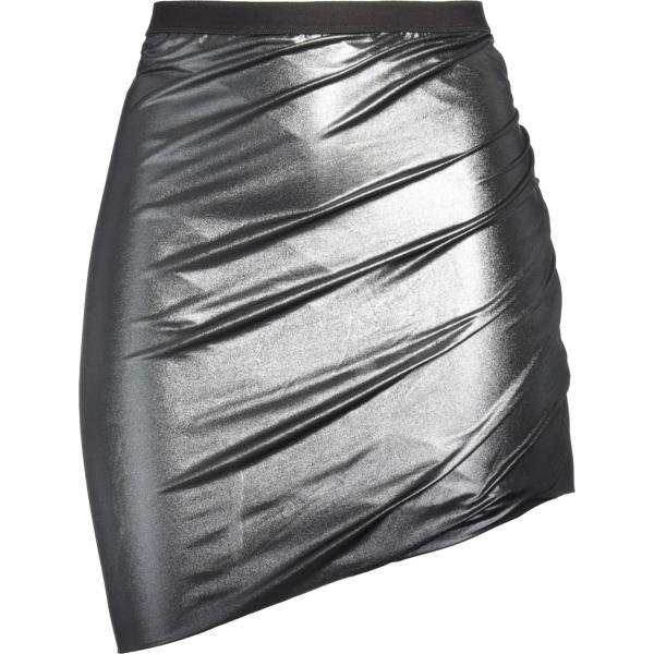 minigonne Rick Owens Lilies grigio tinta unita