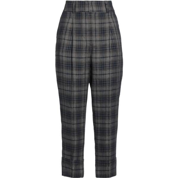 pantaloni Peserico grigio scozzese