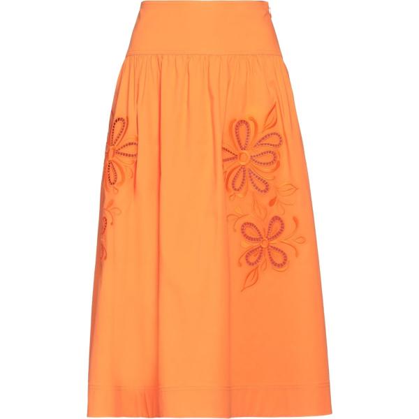 gonne longuette Boutique Moschino arancione tinta unita