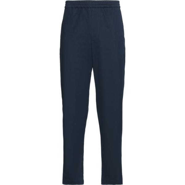 pantaloni Maison Kitsuné blu tinta unita