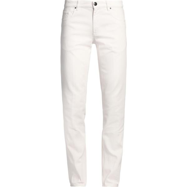 pantaloni Trussardi bianco tinta unita