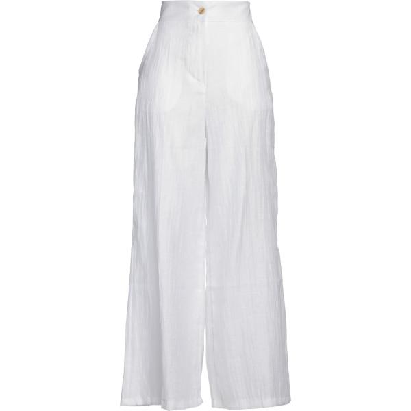 pantaloni Cooking Is... bianco tinta unita