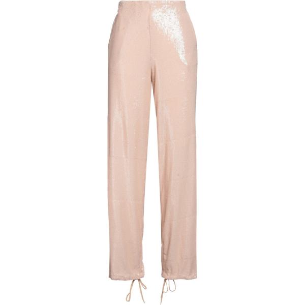 pantaloni Nude marrone tinta unita