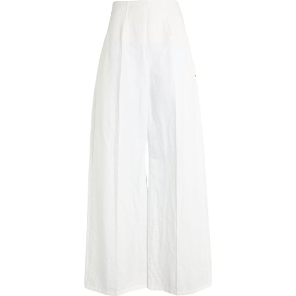 pantaloni Sportmax bianco tinta unita