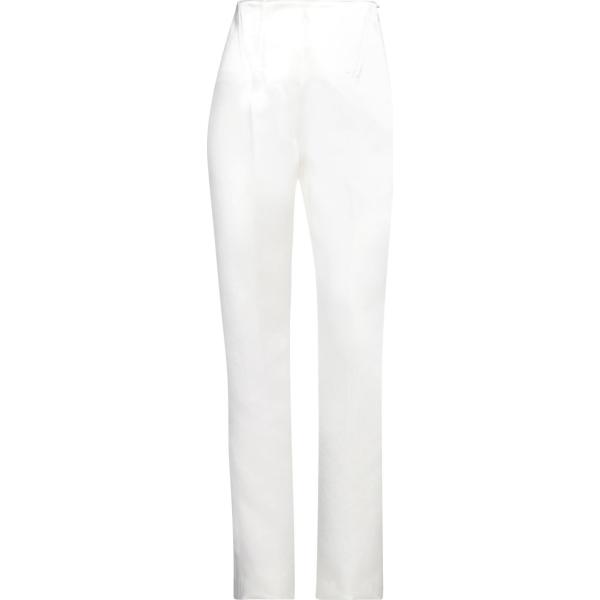 pantaloni Sportmax bianco tinta unita