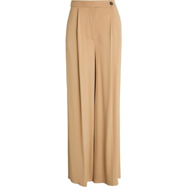 pantaloni Ferragamo marrone tinta unita