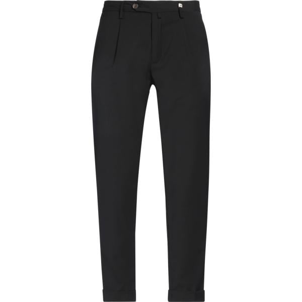 pantaloni chino Myths nero tinta unita