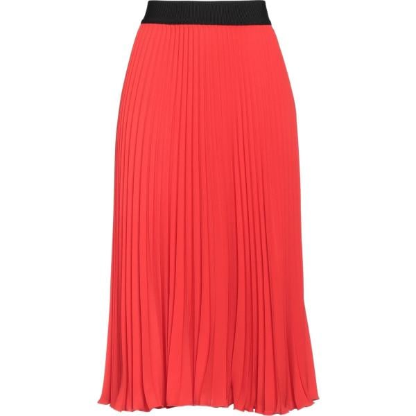 gonne longuette Shirtaporter rosso tinta unita