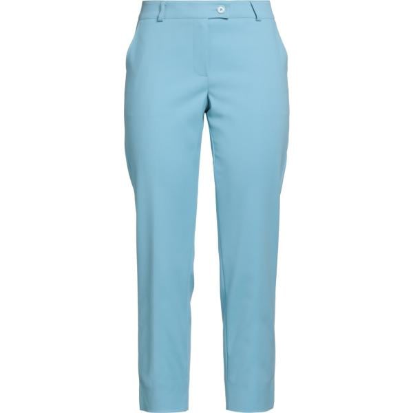 pantaloni da donna in azzurro cropped con zip Maison Common