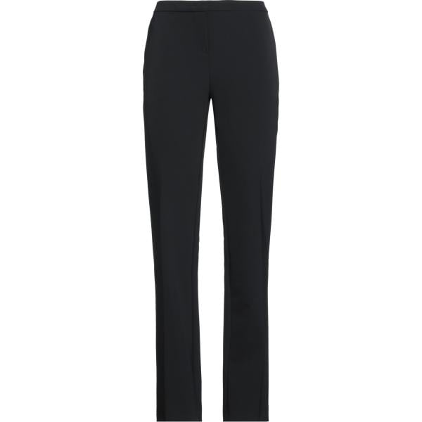 Pantaloni da donna in nero pece a vita media con zip Pinko Pinko