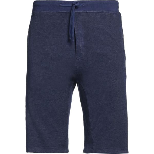 shorts 120% Lino blu tinta unita