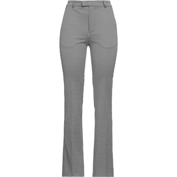 Pantaloni da donna forma svasata in grigio scuro pied de poule a vita alta con zip in poliestere Cristinaeffe Cristinaeffe