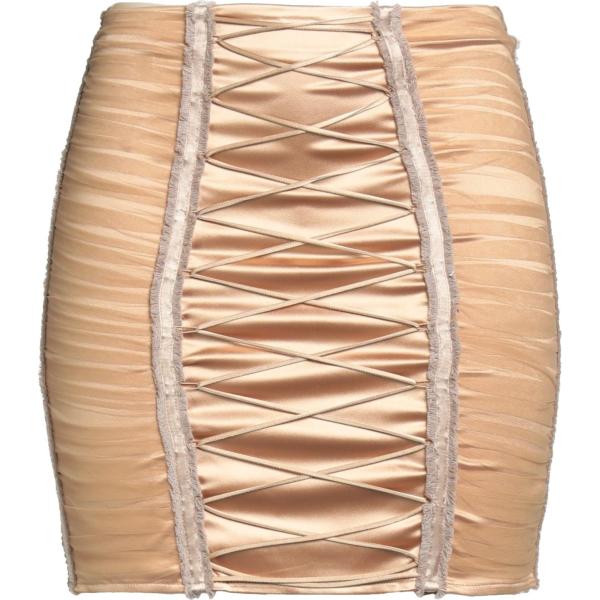 minigonne Elisabetta Franchi marrone tinta unita