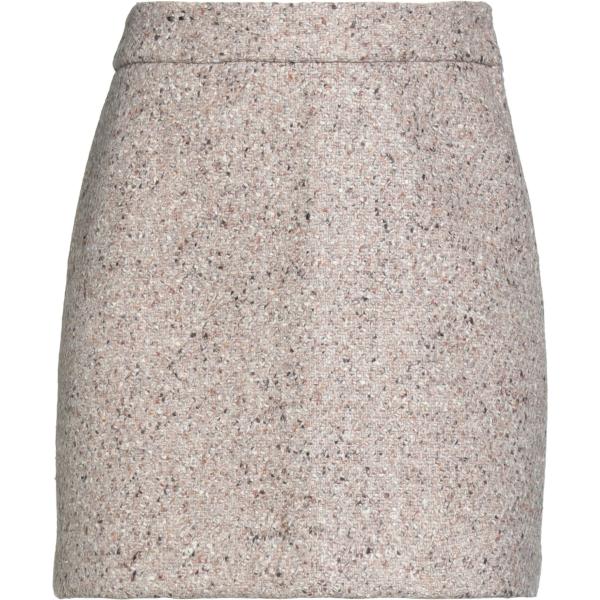 Minigonna da donna in grigio chiaro corto con zip in lana Roberto Collina Roberto Collina