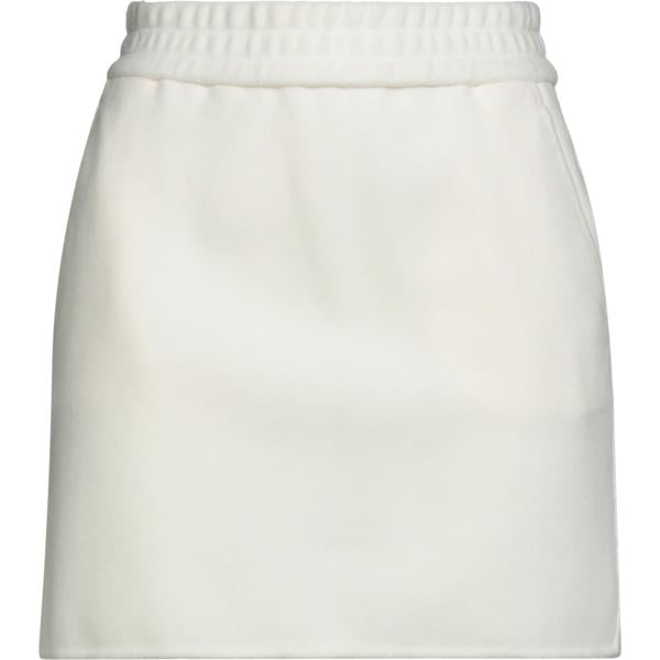 Minigonna da donna in bianco avorio corto in lana Max Mara