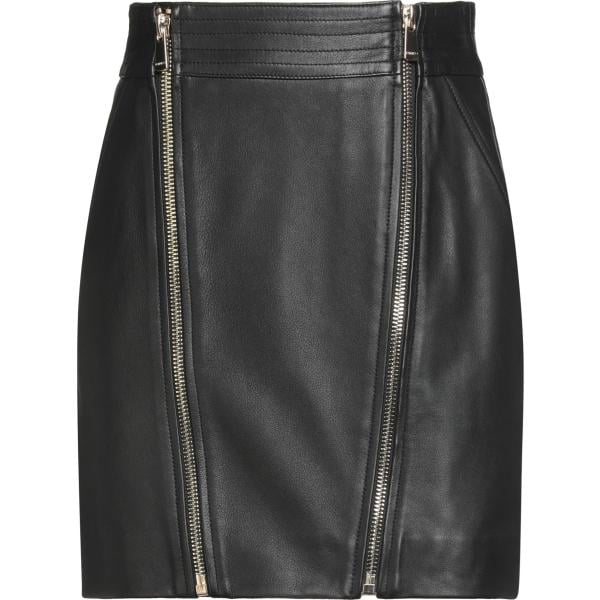 Minigonna da donna in grigio scuro corto con zip Pinko Pinko