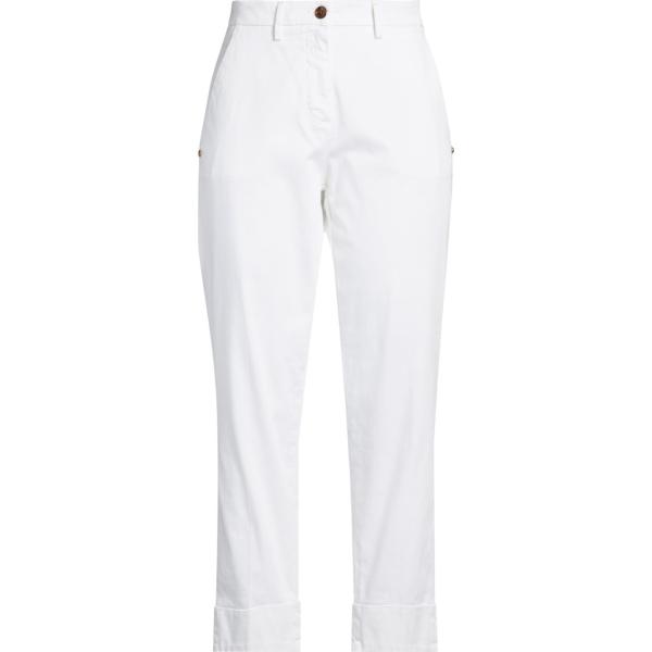 pantaloni Masons bianco tinta unita