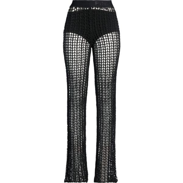 Leggings da donna in nero pece in viscosa Pinko