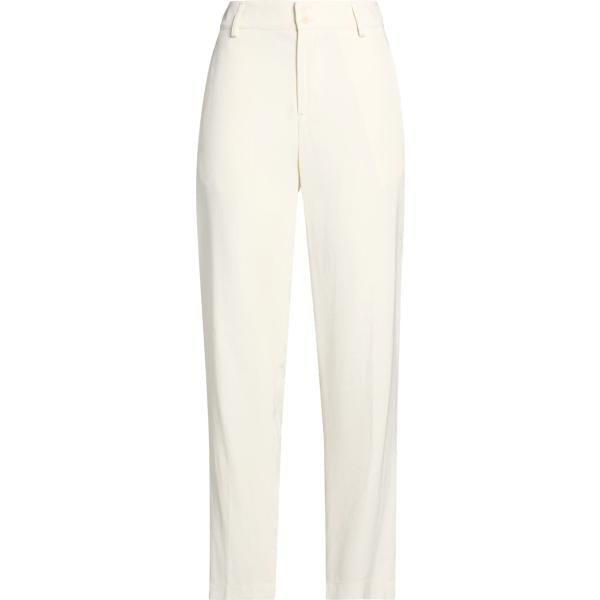 Pantaloni da donna in bianco neve a vita alta con zip in viscosa Gentryportofino Gentryportofino