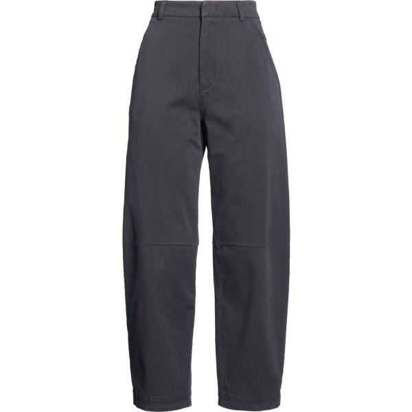 Jeans da donna in grigio scuro a vita alta con zip in denim Tela Tela