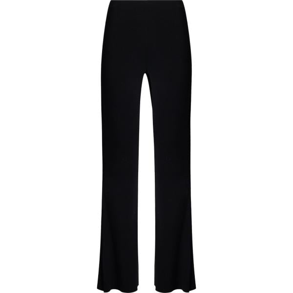 Leggings da donna in nero pece con zip in viscosa Liviana Conti