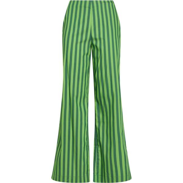Pantaloni da donna in verde chiaro a righe a vita alta con zip in nylon Simon Miller Simon Miller