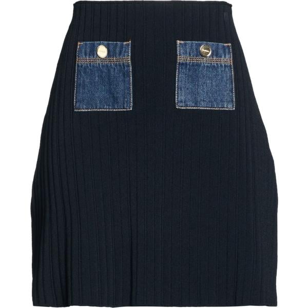 Minigonna da donna in blu scuro corto in viscosa Sandro Sandro