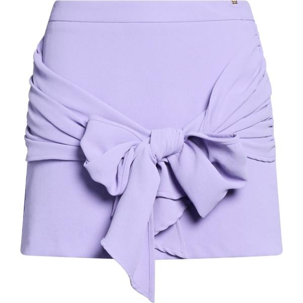 Minigonna da donna in viola chiaro corto con zip Elisabetta Franchi Elisabetta Franchi