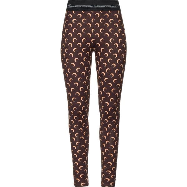 Leggings da donna in marrone scuro Marine Serre Marine Serre