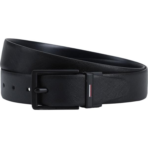 cinture Tommy Hilfiger nero tinta unita