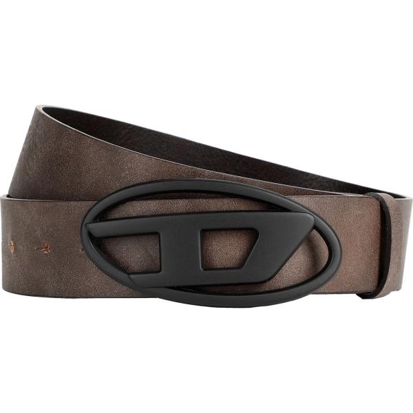 cinture Diesel marrone tinta unita