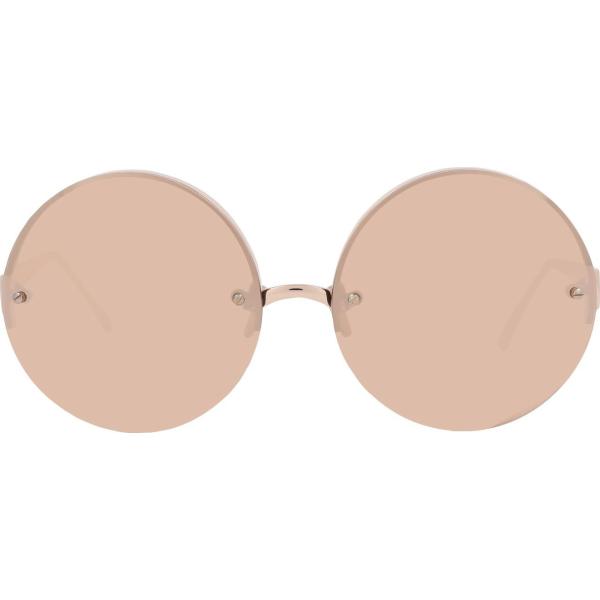 occhiali da sole Linda Farrow marrone tinta unita