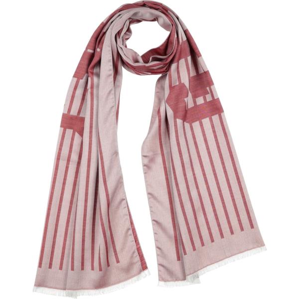 sciarpa da donna in viola chiaro a righe con frange in lana Givenchy