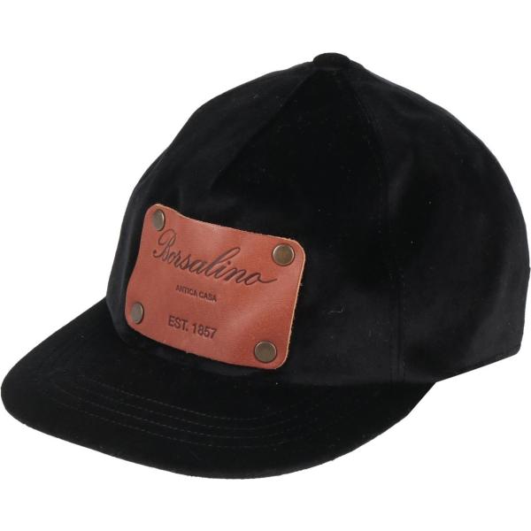 cappelli con visiera Borsalino nero tinta unita