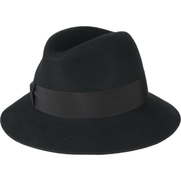 cappello da donna in nero pece in lana Borsalino