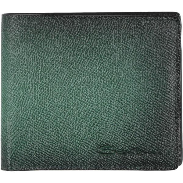 portafogli Santoni verde tinta unita